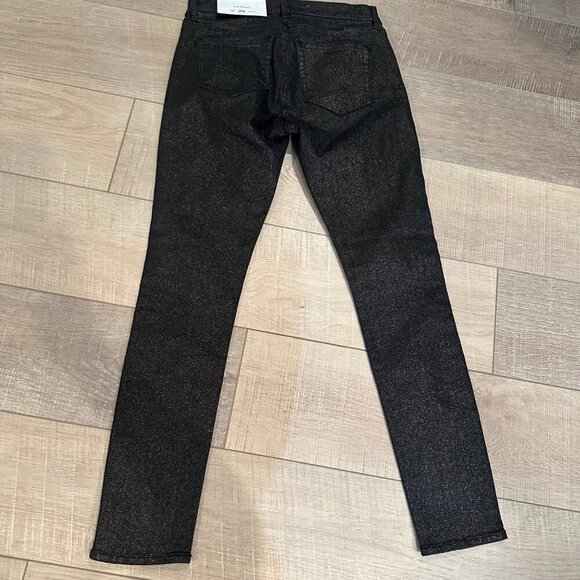 LOFT WOMENS BLACK GLITTER PANTS NEW SIZE 25 SKINNY 0 - Picture 8 of 10